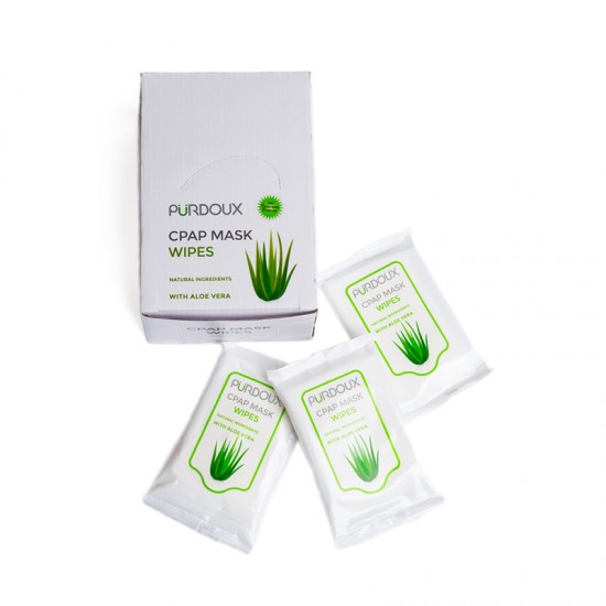 CPAP Mask Wipes with Aloe Vera (unscented, 10 wipes/pack)